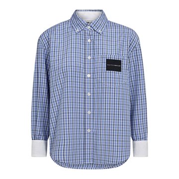 Haute L' Amitié - Contrast Color Check Shirt - Blue